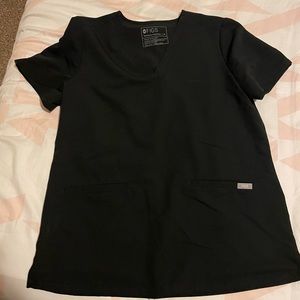 Figs casma 3 pocket scrub top black, medium. Worn only once!